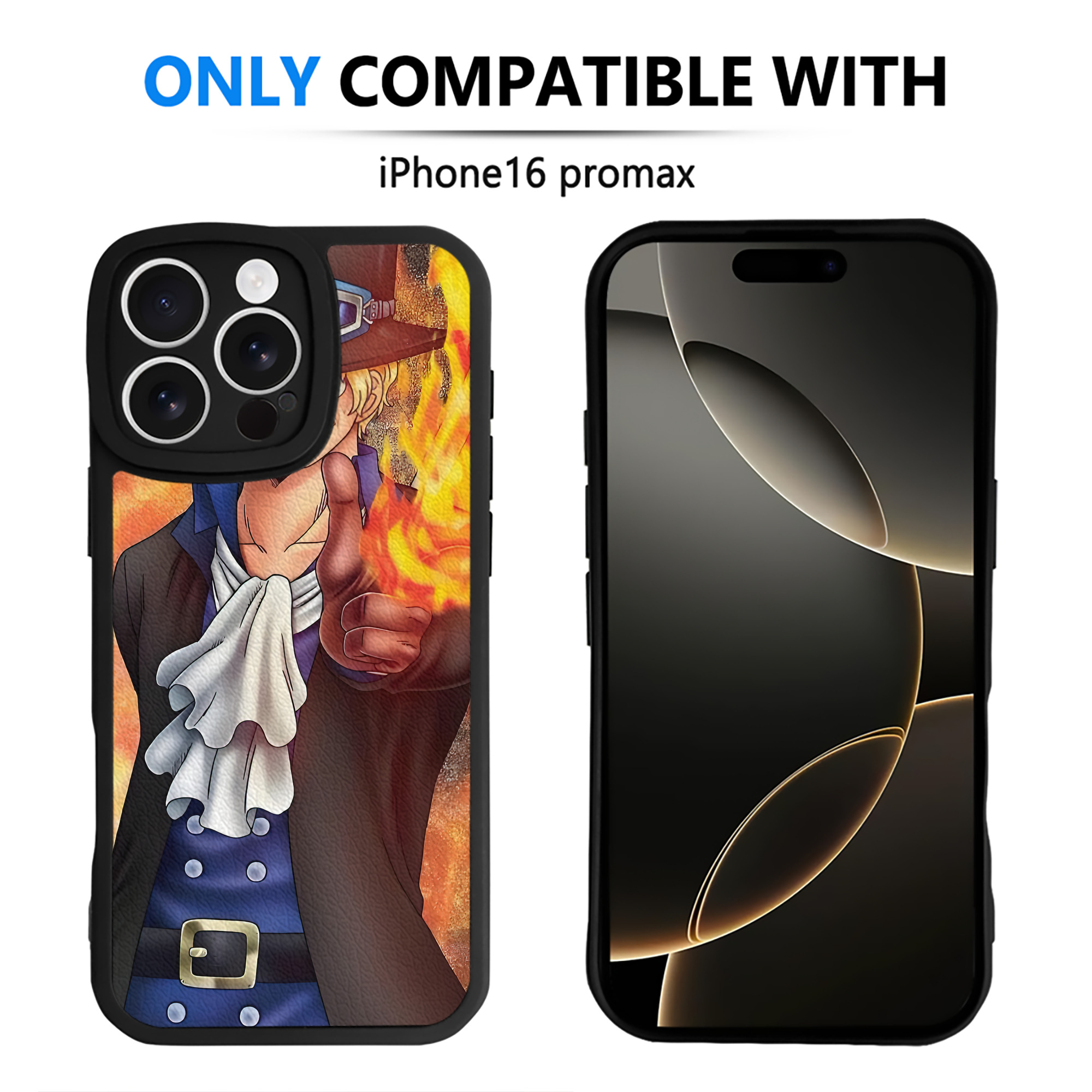 （画像用） ワンピース ONE PIECE 【iPhone 16シリーズ対応】シリコンスマホケース（レザー調） 材質：シリコン